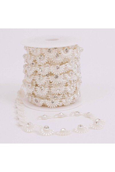 OEM Plastic Bead String Half Flower White