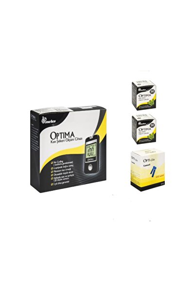 Optima Şeker Ölçüm Cihazı + 100 Strip + 100 Lanset