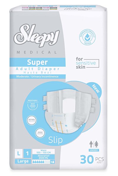 Sleepy Scutece pentru adulți Medical Super 1, mărimea M (80-120 cm) 30 bucăți