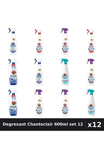 Chanteclair Set 12 Degresant Universal 600ml - 6 Arome, Detartrant 625ml
