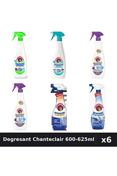 Chanteclair Set 6 Degresant Universal 600-625ml - Lămâie, Lavandă, Mosc, Anti...