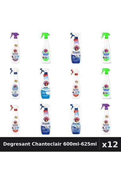 Chanteclair Set 12 Degresant Universal 600-625ml - 8 Arome, Anticalcar, Detar...