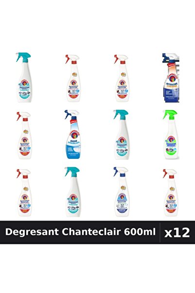 Chanteclair Set 12 Degresant Universal 600-625ml - 6 Arome, Anticalcar, Bicar...