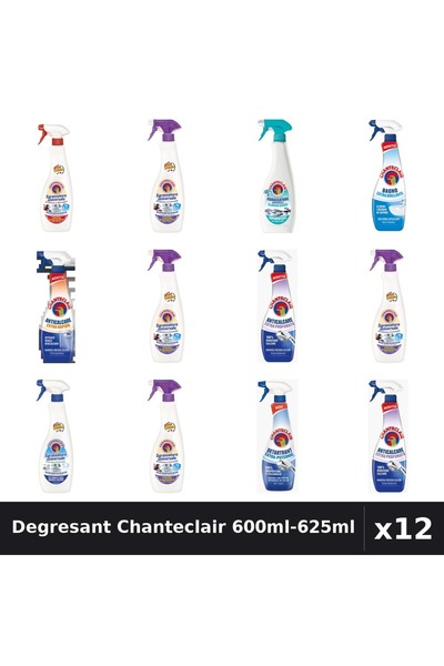Chanteclair Set 12 Degresant Universal 600ml-625ml - 9 Arome, Anticalcar, Det...