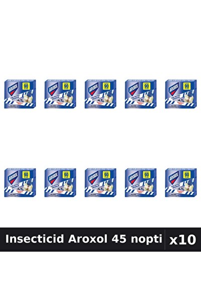 Aroxol Set 10 Aparat Electric & Rezerve Insecticid 45 Nopti - Protectie Casa
