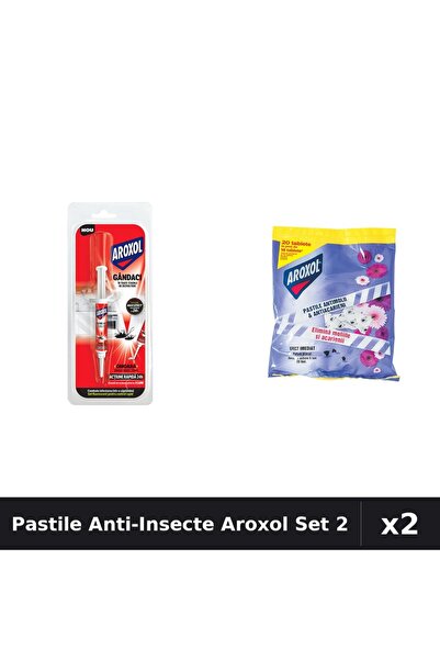 Aroxol Set 2 Pastile Anti-Insecte 5g + 20 bucati - Protectie Gandaci, Tantari...