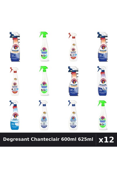 Chanteclair Set 12 Degresant Universal 600ml 625ml - 6 Arome, Anticalcar, Bic...