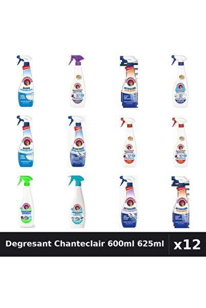 Chanteclair Set 12 Degresant Universal 600ml-625ml - 9 Arome, Anticalcar, Det...