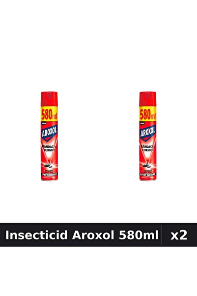 Aroxol Set 2 Spray Insecticid 580ml - Anti Gandaci, Tantari, Muste - Protectie