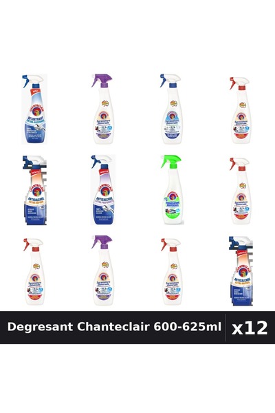 Chanteclair Set 12 Degresant Universal 600-625ml - 8 Arome, Anticalcar, Detar...