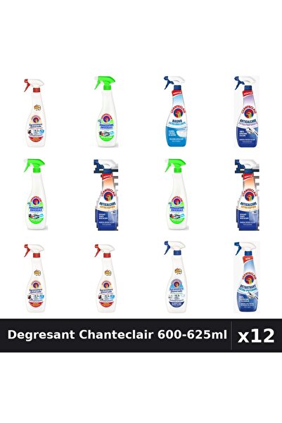 Chanteclair Set 12 Degresant Universal 600-625ml - Marsilia, Lămâie, Bicarbonat