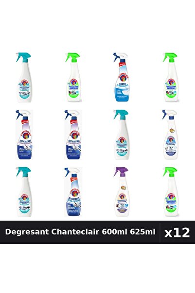 Chanteclair Set 12 Degresant Universal 600ml 625ml - Anti-Miros, Lămâie, Mosc...