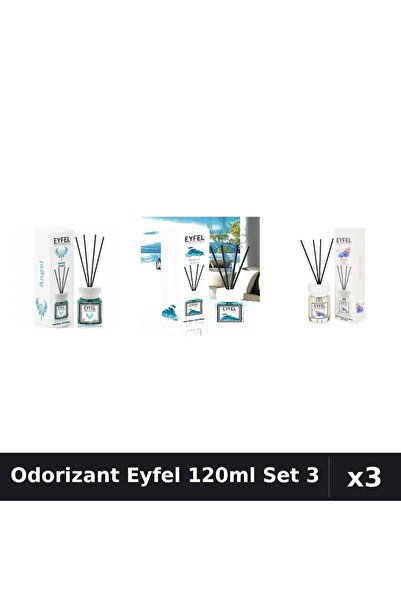 Eyfel Set 3 Odorizant Camera Betisoare 120ml - Angel, Ocean, Orhidee