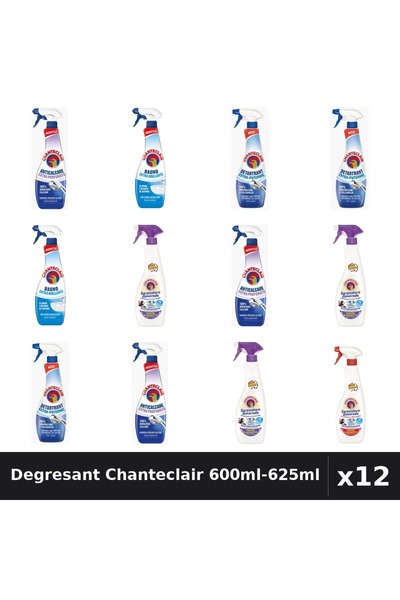 Chanteclair Set 12 Degresant Universal 600ml-625ml - Anticalcar, Detartrant, ...