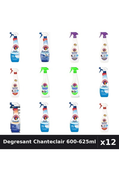 Chanteclair Set 12 Degresant Universal 600-625ml - 6 Arome, Anticalcar, Detar...
