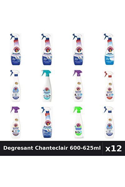Chanteclair Set 12 Degresant Universal 600-625ml - 8 Arome Asortate, Anticalc...