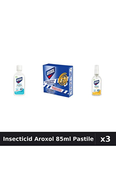 Aroxol Set 3 Insecticid - Loțiune Repelent 85ml + Pastile Anti-Insecte 10buc