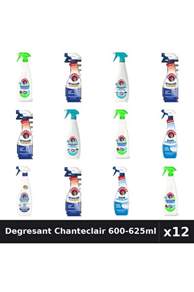 Chanteclair Set 12 Degresant Universal 600-625ml - Lămâie, Anticalcar, Bicarb...