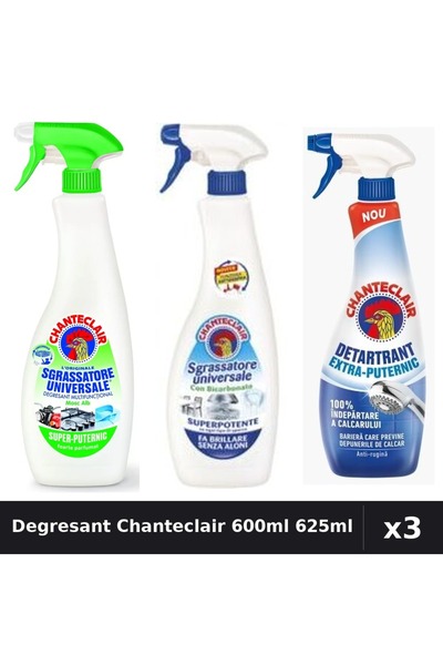 Chanteclair Set 3 Degresant Universal 600ml, 625ml - Lămâie, Bicarbonat, Deta...