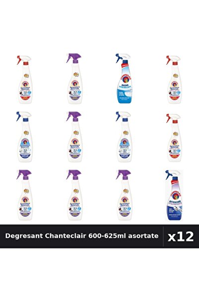 Chanteclair Set 12 Degresant Universal 600-625ml - 6 Arome, Anticalcar, Curat...