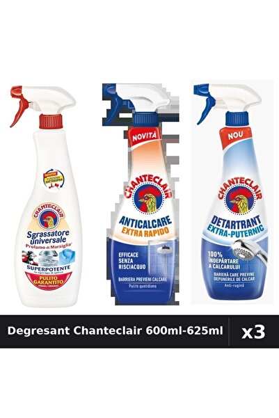 Chanteclair Set 3 Degresant 600ml-625ml - Universal, Anticalcar, Detartrant