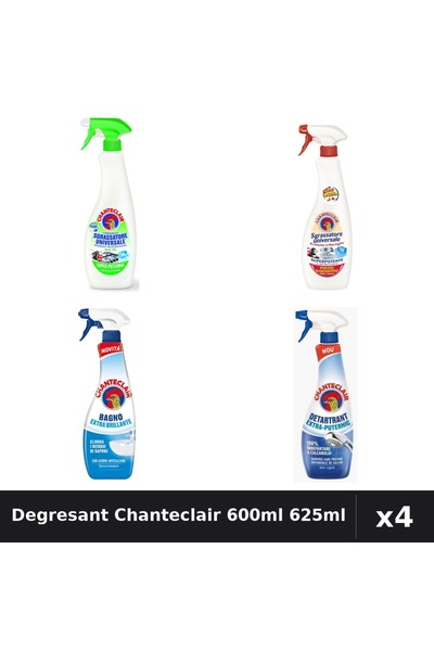 Chanteclair Set 4 Degresant Universal 600ml-625ml - Lămaie, Marsilia, Anticalcar