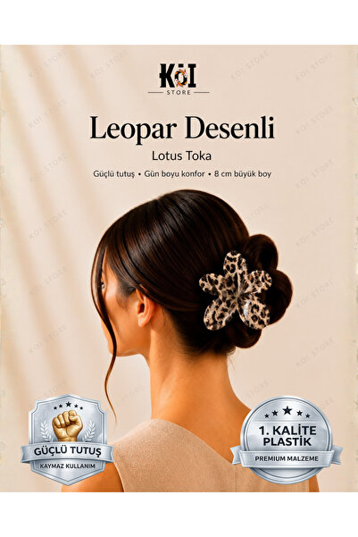 Koi Store Leopar Desenli Lotus Toka