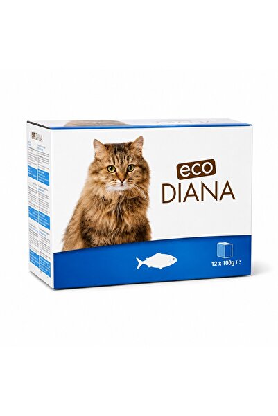 Plaisir Eco Diana Cat Food (Pack of 12 - 100g Pouches) Fish Chunks in Gravy, ...