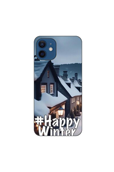 OEM Husa compatibila cu Apple iPhone 12 Silicon Gel Tpu Model Happy Winter