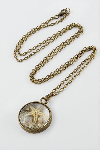 ZERO LAND Bi̇reycel Starfish (121831) Vivid Necklace-Antique