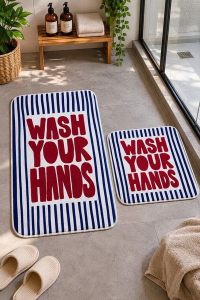 Pilloveland Non-Slip Base Washable 2-Piece Bath Mat - 60*100 cm - 50*60 cm - ...