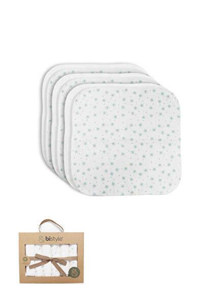 %100 Organik Pamuk 6'lı Nil Stars Penye Bebek Mendili 20x20cm