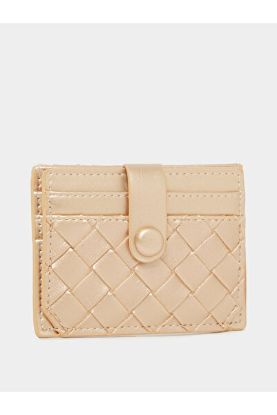 Styli Gold Textured Bi-Fold Card Holder