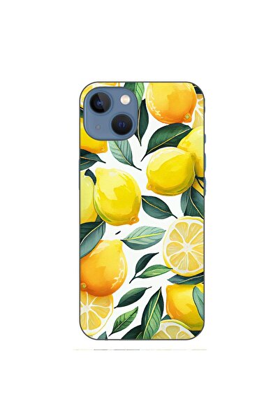 OEM Husa compatibila cu Apple iPhone 13 Silicon Gel Tpu Model Lemons Pattern