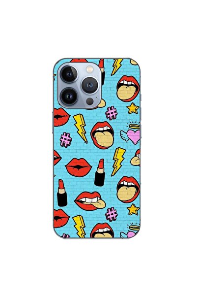 OEM Husa compatibila cu Apple iPhone 13 Pro Silicon Gel Tpu Model Pop Art Lips