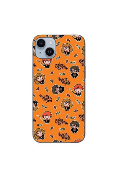 OEM Калъф, съвместим с Apple iPhone 14 Plus, силиконов гел TPU, с шарка Хари ...