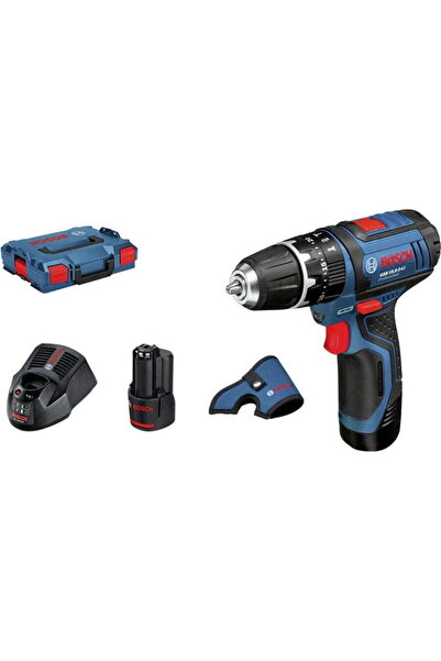 Bosch Δράπανο GSB 12V-15 Professional 12V Li-ion 2.0Ah Li-ion 4.0Ah Μαύρο-Μπλε