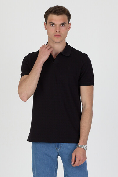 ENQUE Polo Neck Short Sleeve T-Shirt