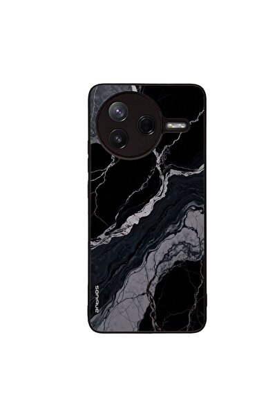 Sonique Θήκη Marble Series για Xiaomi Poco F7 Pro 5G Μαύρο 02