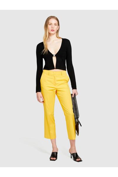 Sisley Ženske rastezljive pamučne plisirane pantalone 324P4IULLF02Y-SIS38R