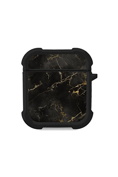 Sonique Θήκη Σιλικόνης Marble Series για AirPods 1/2 Μαύρο 01