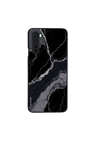 Sonique Θήκη Marble Series για OnePlus Nord Μαύρο 02