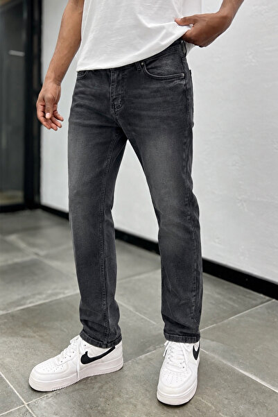 Denim Republic Men's Gray Regular Jeans with Lycra