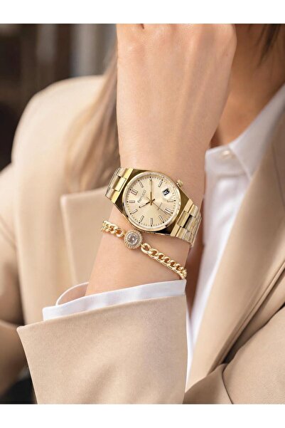 Ferrucci Women's Wristwatch+Bracelet Special Series Steel Band Blackening Col...