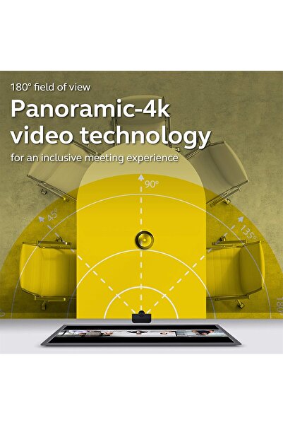 Jabra PanaCast – Intelligent 180° Panoramic-4K Huddle Room Video Camera Inclusive Conferencing with Full Coverage