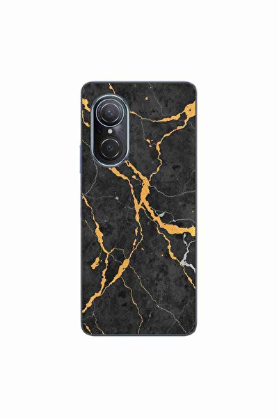 OEM Husa compatibila cu Huawei Nova 9 SE Silicon Gel Tpu Model Noir Gold Marble