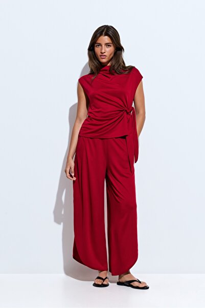 LEFTIES Yırtmaç detaylı culotte pantolon