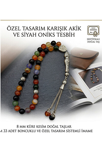 adiyak Original Agate Stone Men's Prayer Beads with Special Design System and...