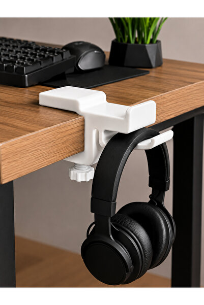 SYLVA CONCEPT Under Desk Headphone Holder Bracket – Screw-On Fixation |   Gam...