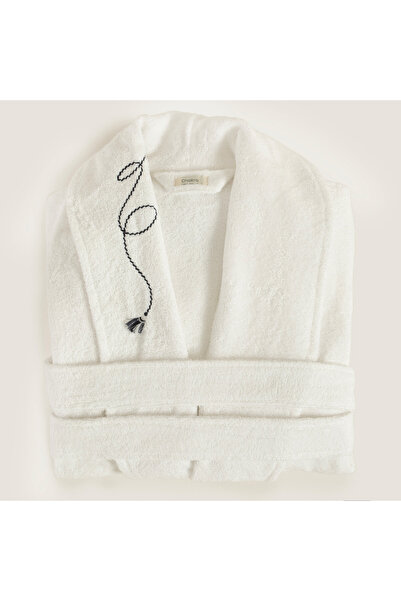 Chakra Corde Bamboo Women's Bathrobe White